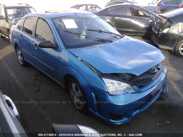 1FAHP34N27W206570 - 2007 FORD FOCUS ZX4/S/SE/SES BLUE photo 1