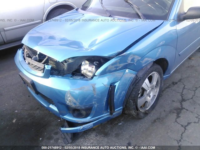 1FAHP34N27W206570 - 2007 FORD FOCUS ZX4/S/SE/SES BLUE photo 6