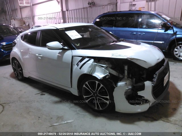 KMHTC6AE0GU272211 - 2016 HYUNDAI VELOSTER TURBO WHITE photo 1