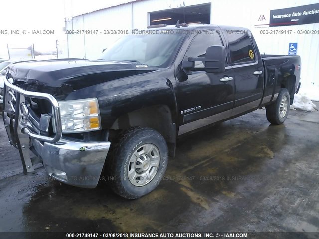 1GCHK23K48F137635 - 2008 CHEVROLET SILVERADO K2500 HEAVY DUTY BLACK photo 2