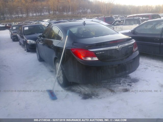 2G4GR5EK2C9135059 - 2012 BUICK REGAL BLACK photo 3