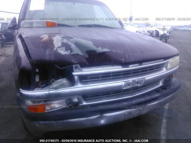 2GCEC19W4Y1180707 - 2000 CHEVROLET SILVERADO C1500 BURGUNDY photo 6