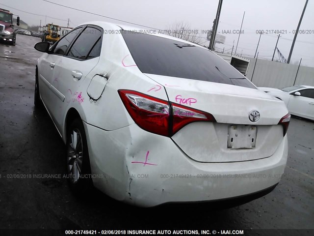 5YFBURHE0EP028525 - 2014 TOYOTA COROLLA L/LE/LE PLS/PRM/S/S PLS WHITE photo 3