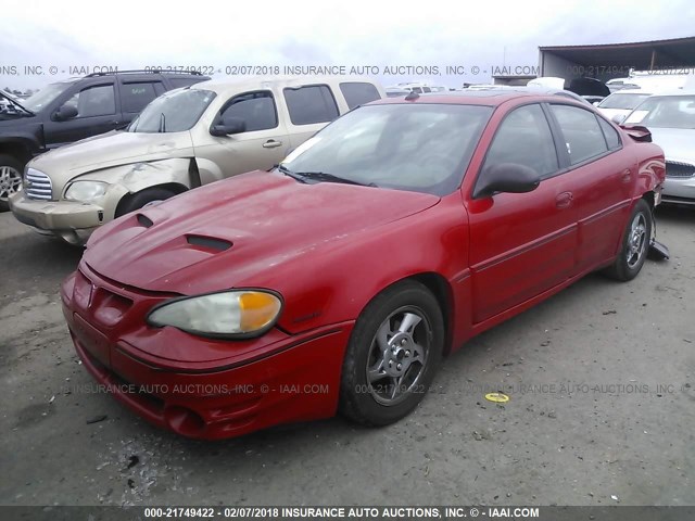 1G2NV52E83C210690 - 2003 PONTIAC GRAND AM GT1 RED photo 2