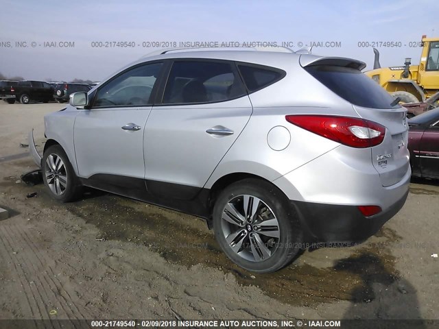 KM8JU3AG6FU958823 - 2015 HYUNDAI TUCSON LIMITED/SE SILVER photo 3