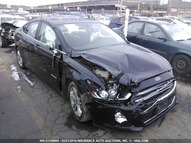 3FA6P0LU0GR343279 - 2016 FORD FUSION SE HYBRID BLACK photo 1