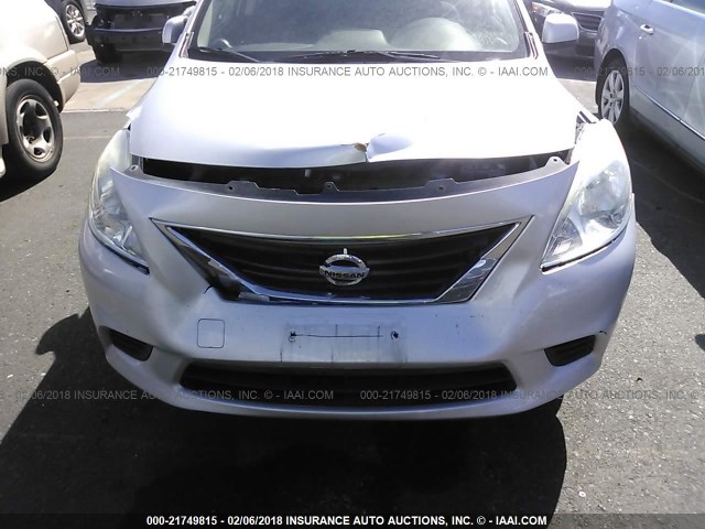 3N1CN7AP8CL883570 - 2012 NISSAN VERSA S/SV/SL SILVER photo 6