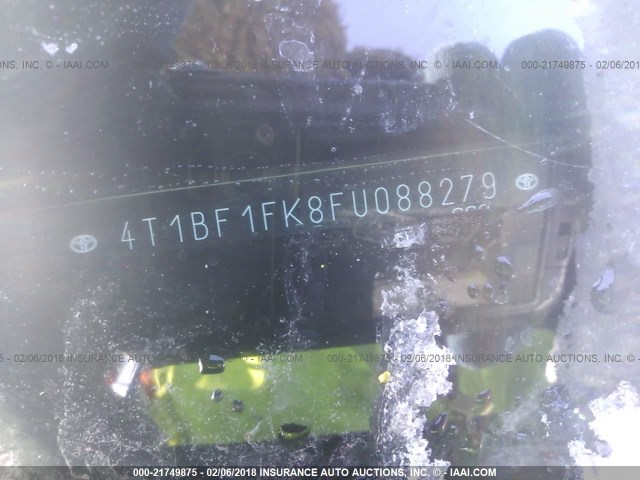 4T1BF1FK8FU088279 - 2015 TOYOTA CAMRY LE/XLE/SE/XSE შავი ფოტო 9