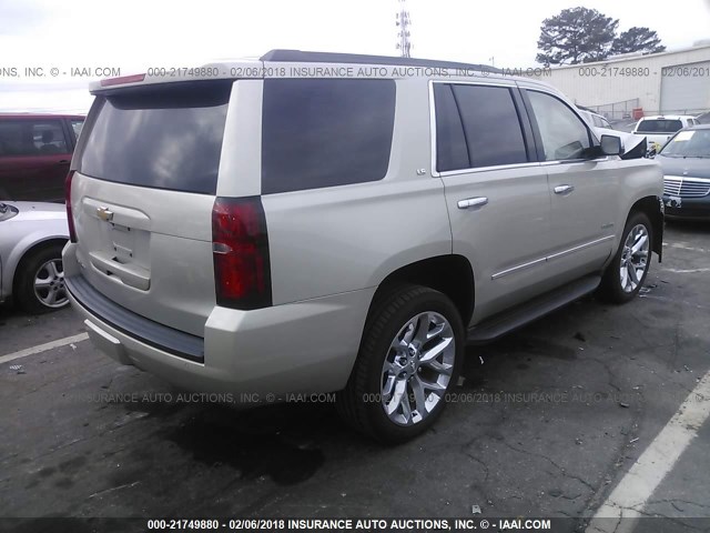 1GNSCAKC0FR572131 - 2015 CHEVROLET TAHOE C1500  LS Champagne photo 4