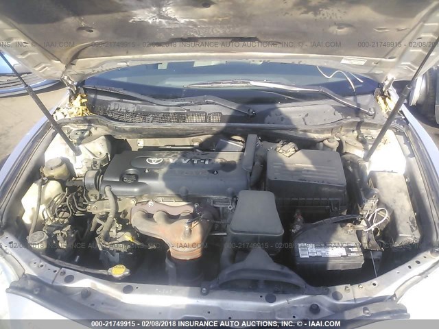 4T1BE46K38U201031 - 2008 TOYOTA CAMRY CE/LE/XLE/SE SILVER photo 10
