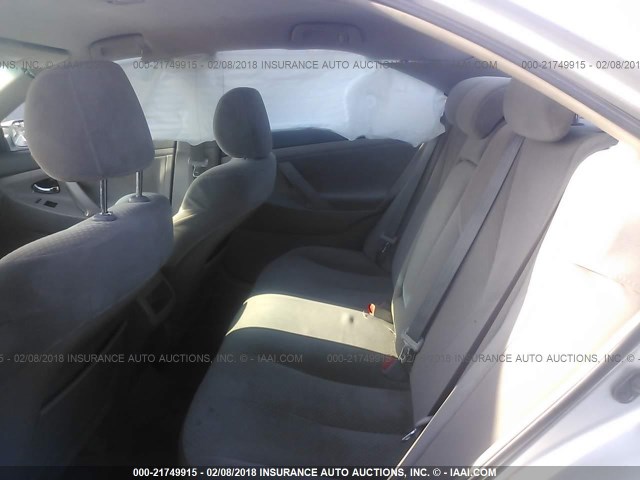 4T1BE46K38U201031 - 2008 TOYOTA CAMRY CE/LE/XLE/SE SILVER photo 8