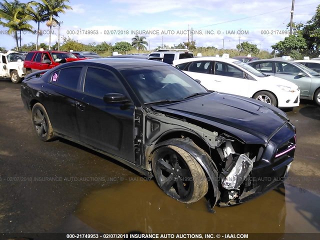 2C3CDXHG9EH185796 - 2014 DODGE CHARGER SXT BLACK photo 1