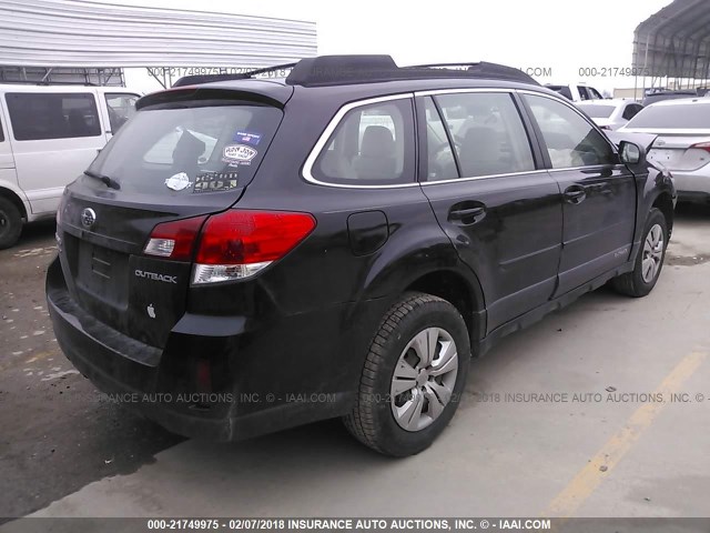 4S4BRCAC7D3227100 - 2013 SUBARU OUTBACK BLACK photo 4