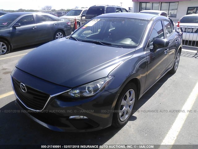 JM1BM1T75F1257475 - 2015 MAZDA 3 SV GRAY photo 2