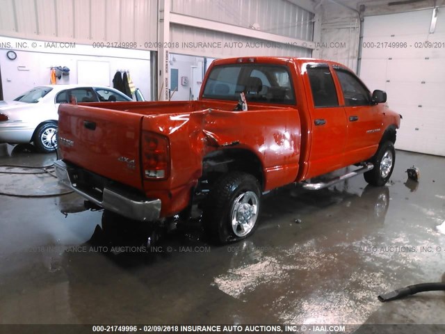 3D7KU28D44G195754 - 2004 DODGE RAM 2500 ST/SLT RED photo 4