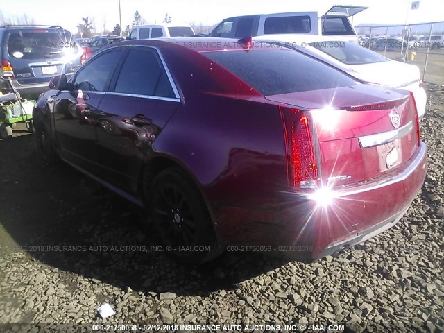 1G6DG5EY1B0160774 - 2011 CADILLAC CTS LUXURY COLLECTION RED photo 3