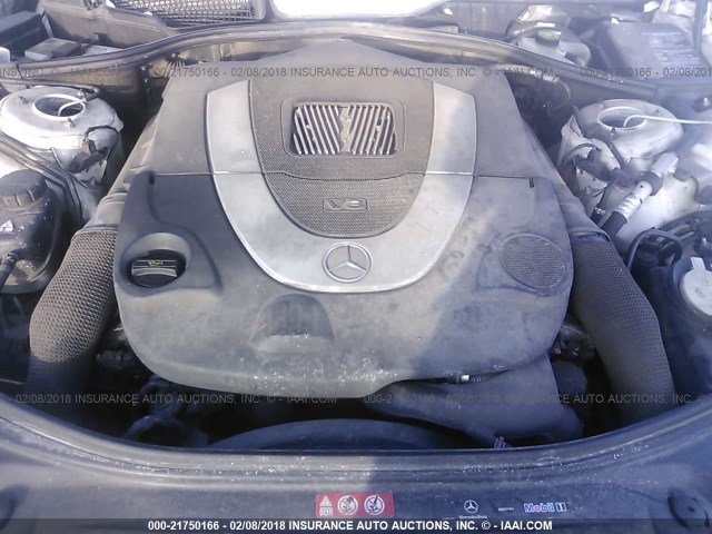 WDDNG86X07A101585 - 2007 MERCEDES-BENZ S 550 4MATIC WHITE photo 10