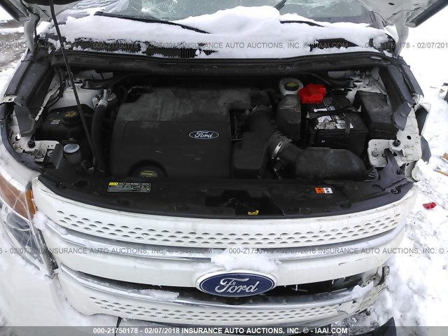 1FMHK7F83CGA44018 - 2012 FORD EXPLORER LIMITED 白色 照片 10