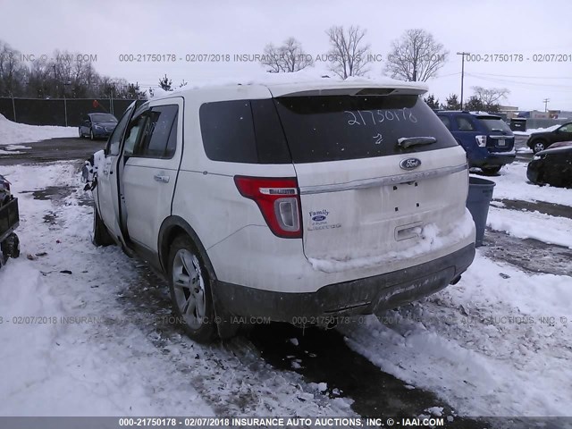 1FMHK7F83CGA44018 - 2012 FORD EXPLORER LIMITED 白色 照片 3