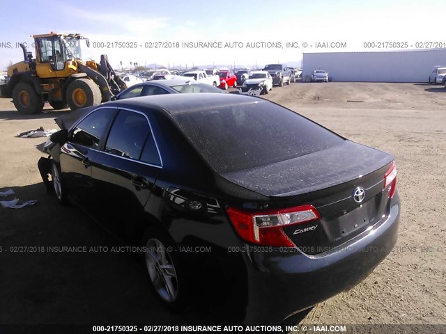 4T1BF1FK5CU574575 - 2012 TOYOTA CAMRY SE/LE/XLE BLACK photo 3
