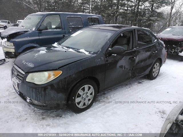 KMHDU46D47U159934 - 2007 HYUNDAI ELANTRA GLS/SE/LIMITED BLACK photo 2