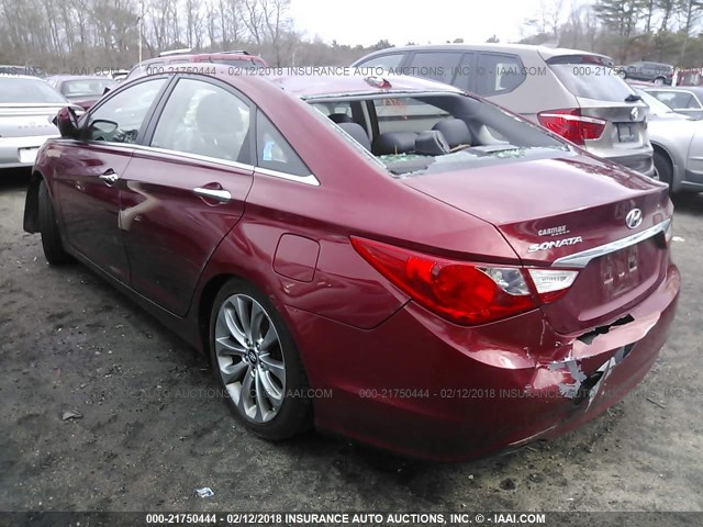 5NPEC4AC5CH341074 - 2012 HYUNDAI SONATA SE/LIMITED RED photo 3