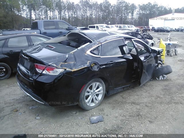 1C3CCCAB5FN646026 - 2015 CHRYSLER 200 LIMITED BLACK photo 4