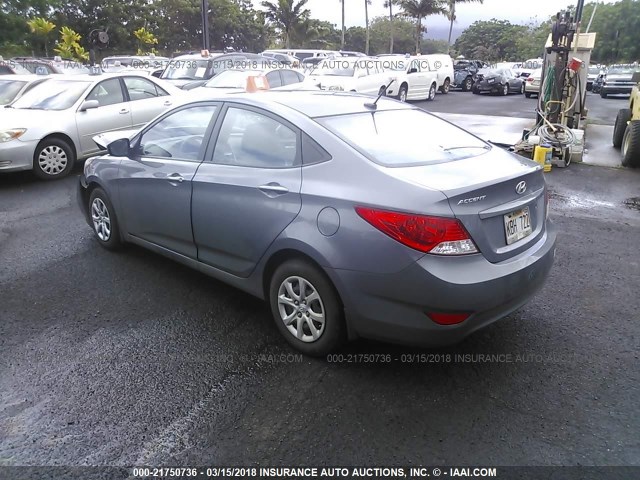 KMHCT4AE3DU558568 - 2013 HYUNDAI ACCENT GLS/GS GRAY photo 3