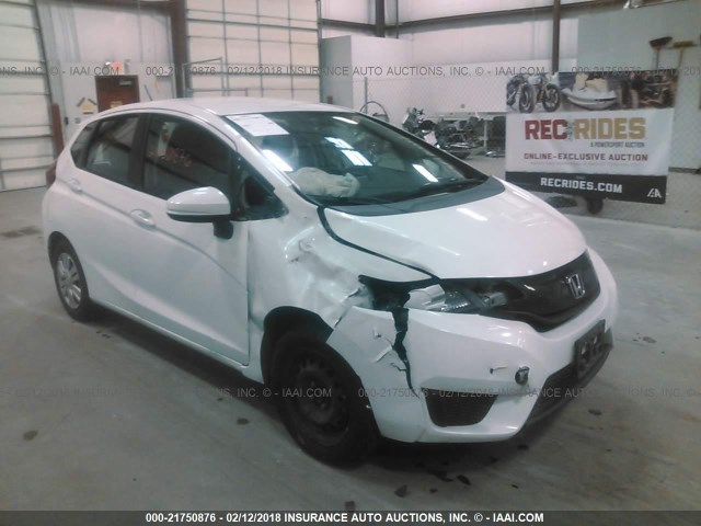 3HGGK5H55FM760065 - 2015 HONDA FIT LX WHITE photo 1