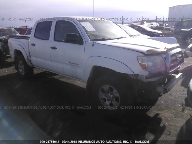 5TELU42N17Z454771 - 2007 TOYOTA TACOMA DOUBLE CAB თეთრი ფოტო 1