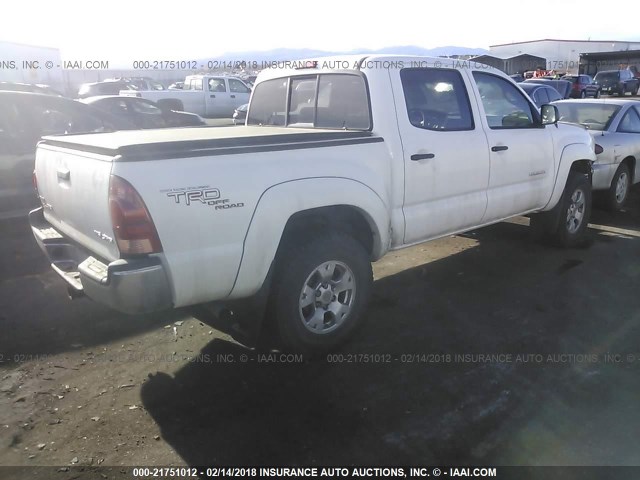 5TELU42N17Z454771 - 2007 TOYOTA TACOMA DOUBLE CAB თეთრი ფოტო 4