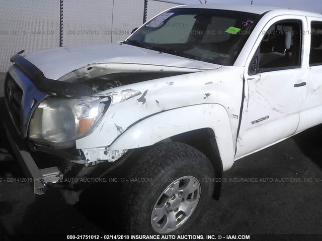 5TELU42N17Z454771 - 2007 TOYOTA TACOMA DOUBLE CAB თეთრი ფოტო 6