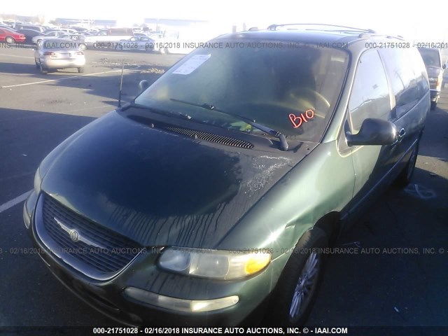 1C4GP54L2XB880774 - 1999 CHRYSLER TOWN & COUNTRY LX/LXI GREEN photo 2