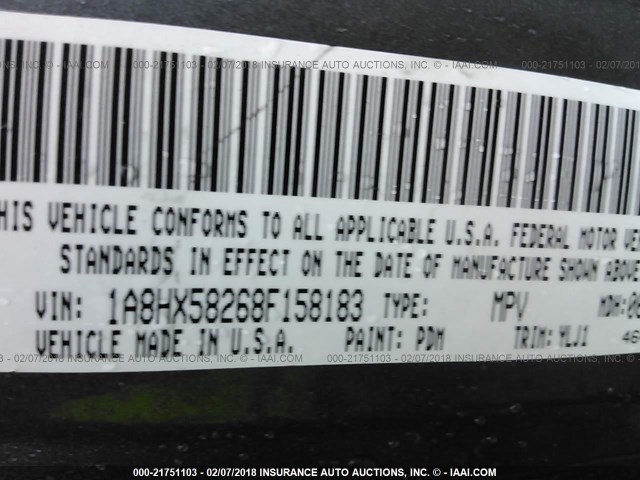 1A8HX58268F158183 - 2008 CHRYSLER ASPEN LIMITED ნაცრისფერი ფოტო 9