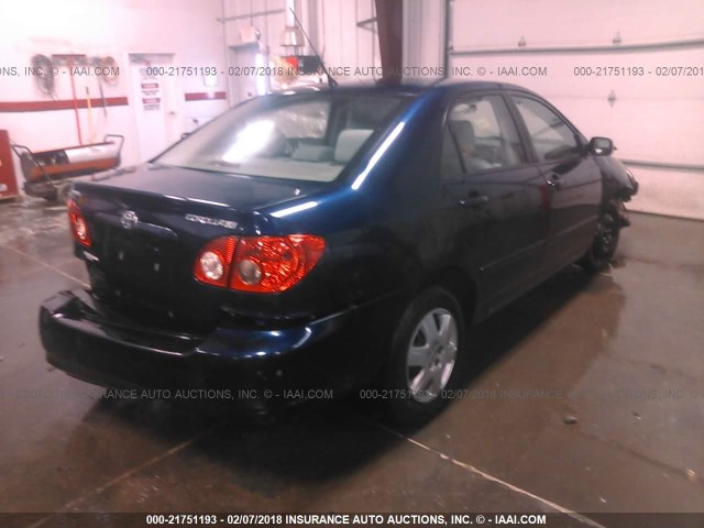 1NXBR32E98Z949281 - 2008 TOYOTA COROLLA CE/LE/S BLUE photo 4