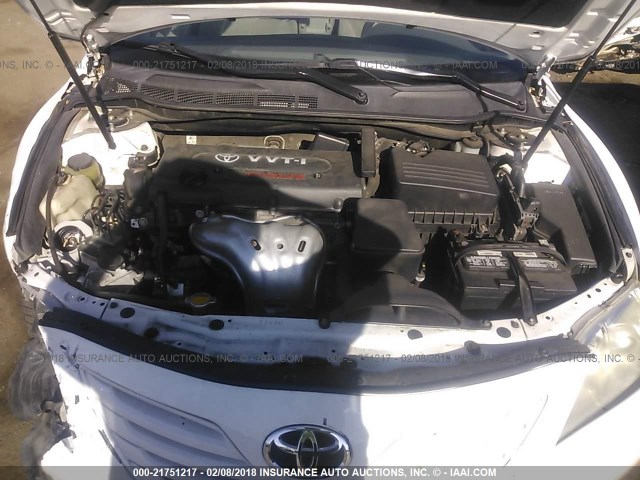 4T1BE46K19U858766 - 2009 TOYOTA CAMRY SE/LE/XLE WHITE photo 10