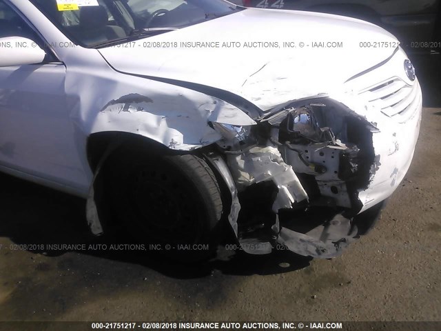 4T1BE46K19U858766 - 2009 TOYOTA CAMRY SE/LE/XLE WHITE photo 6