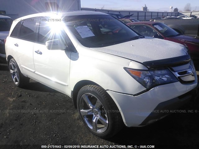 2HNYD28307H513668 - 2007 ACURA MDX TECHNOLOGY WHITE photo 1