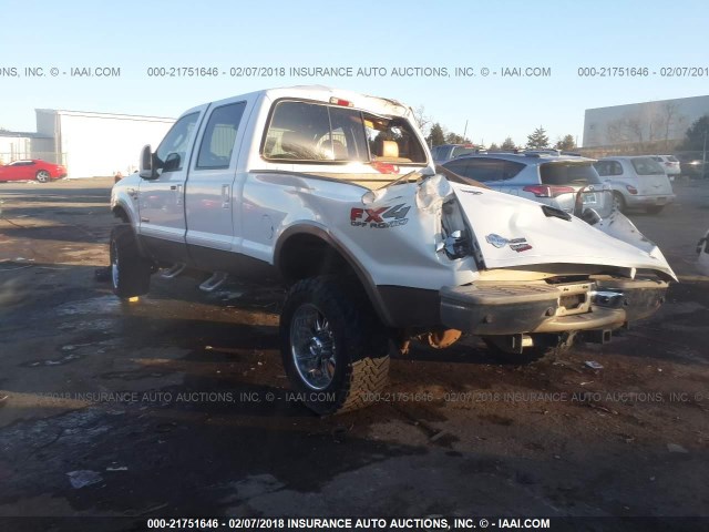 1FTSW21P96EB43958 - 2006 FORD F250 SUPER DUTY WHITE photo 3