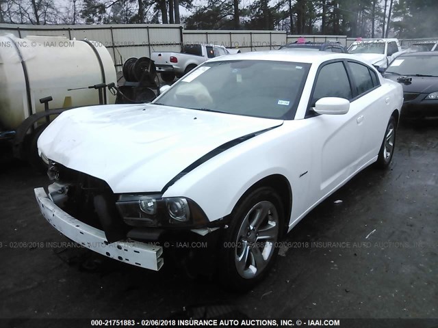 2C3CDXCTXEH171054 - 2014 DODGE CHARGER R/T WHITE photo 2