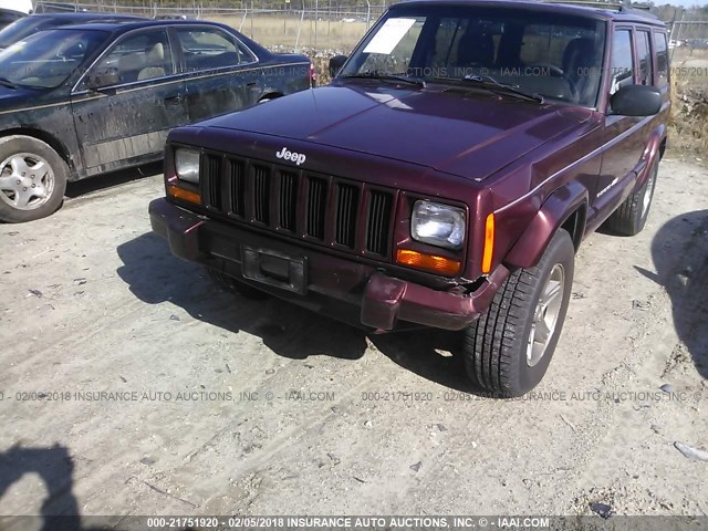 1J4FT58S21L508047 - 2001 JEEP CHEROKEE CLASSIC/LIMITED MAROON photo 6