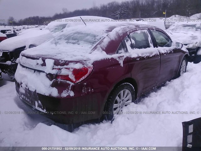 1C3CCBBG3DN527747 - 2013 CHRYSLER 200 TOURING RED photo 4