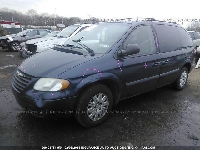 1A4GJ45R57B216249 - 2007 CHRYSLER TOWN & COUNTRY LX BLUE photo 2