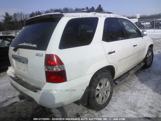 2HNYD18693H521833 - 2003 ACURA MDX TOURING WHITE photo 4