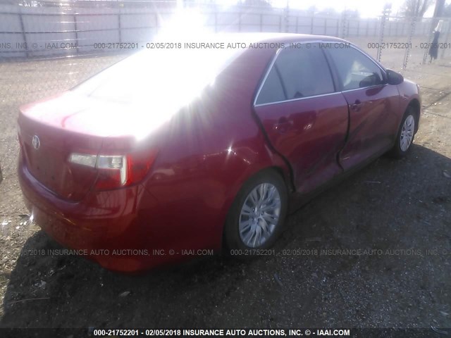 4T4BF1FK9ER346524 - 2014 TOYOTA CAMRY L/SE/LE/XLE 红色 照片 4