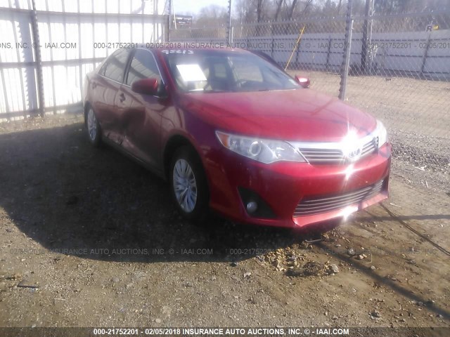 4T4BF1FK9ER346524 - 2014 TOYOTA CAMRY L/SE/LE/XLE RED photo 6