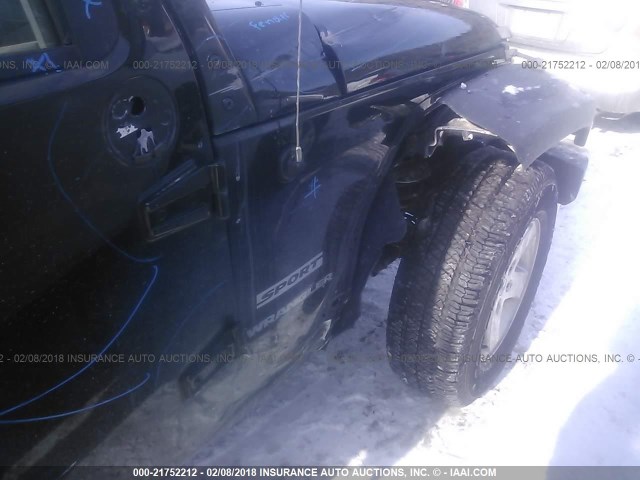 1J4AA2D13AL130185 - 2010 JEEP WRANGLER SPORT BLACK photo 6