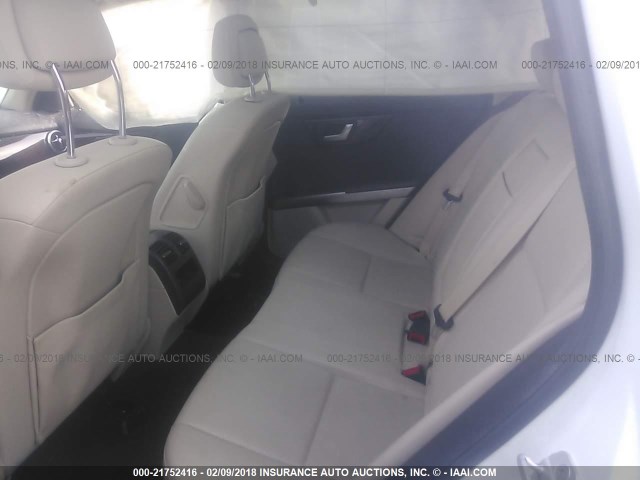 WDCGG5HB7EG211685 - 2014 MERCEDES-BENZ GLK 350 WHITE photo 8