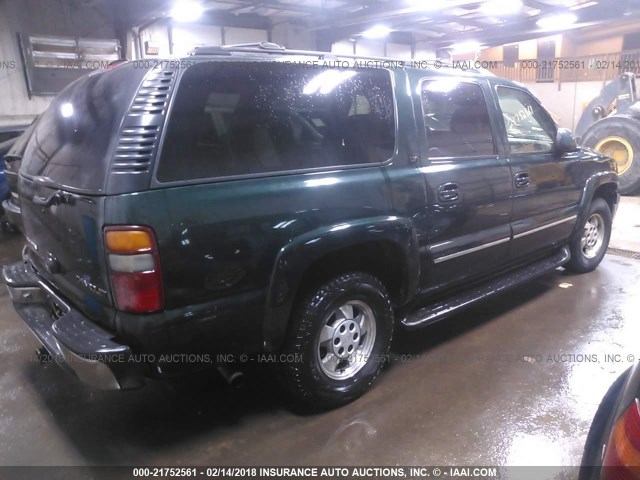 1GNFK16Z43J277126 - 2003 CHEVROLET SUBURBAN K1500 GREEN photo 4