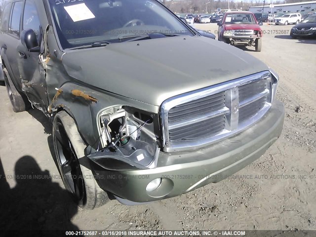 1D4HD58276F115441 - 2006 DODGE DURANGO LIMITED GREEN photo 6